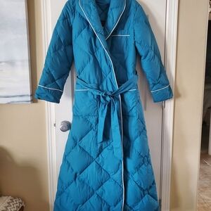 Eddie Bauer Teal Quilted Robe